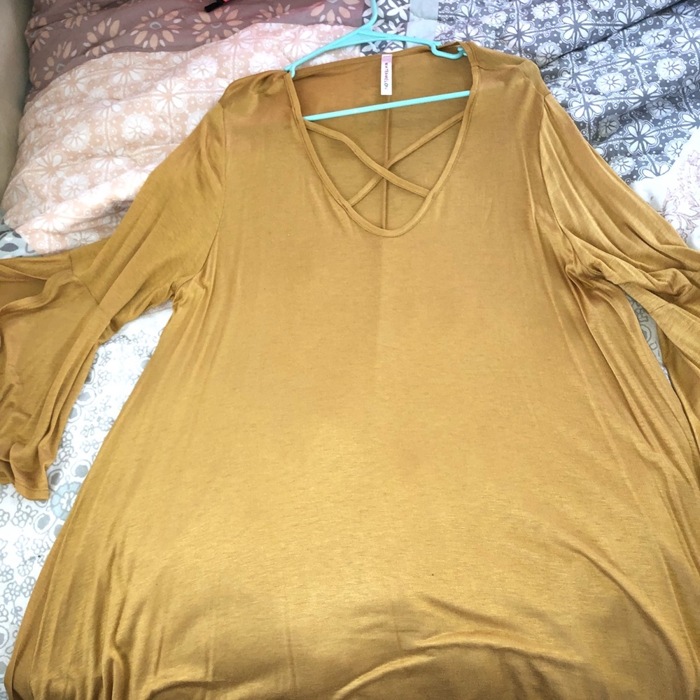 Mustard tunic/dress shirt